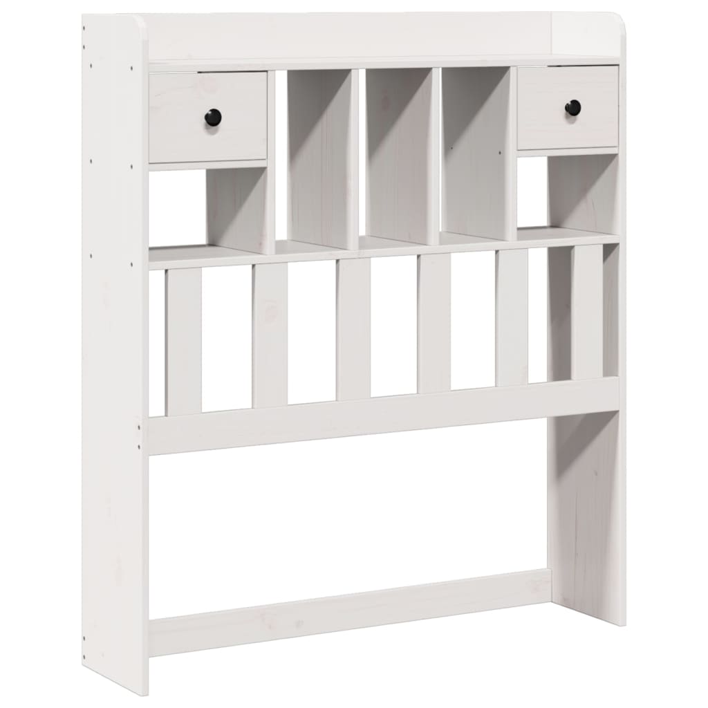 Letto Libreria senza Materasso Bianca 90x200 cm Legno di Pino | homemem39