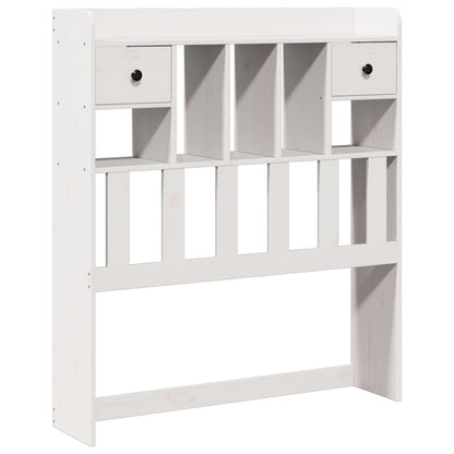 Letto Libreria senza Materasso Bianca 90x200 cm Legno di Pino | homemem39