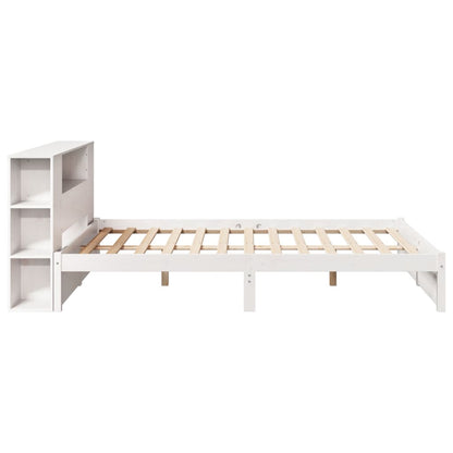 Letto Libreria senza Materasso Bianco 120x200 cm Legno di Pino - homemem39