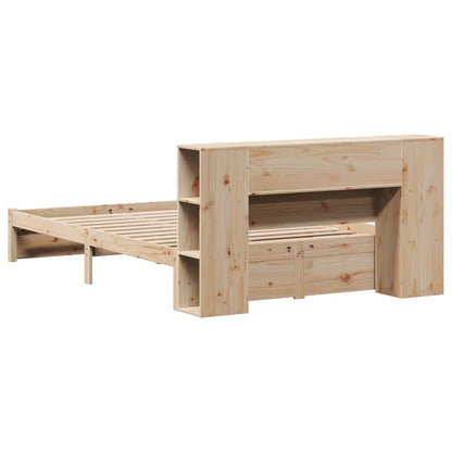 Letto Libreria senza Materasso 150x200 cm in Legno di Pino - homemem39