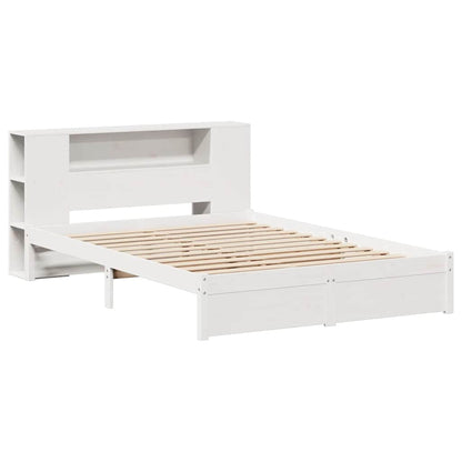 Letto Libreria senza Materasso Bianco 160x200 cm Legno di Pino