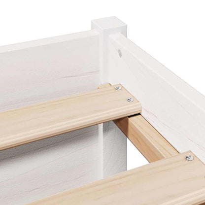 Letto Libreria senza Materasso Bianco 160x200 cm Legno di Pino