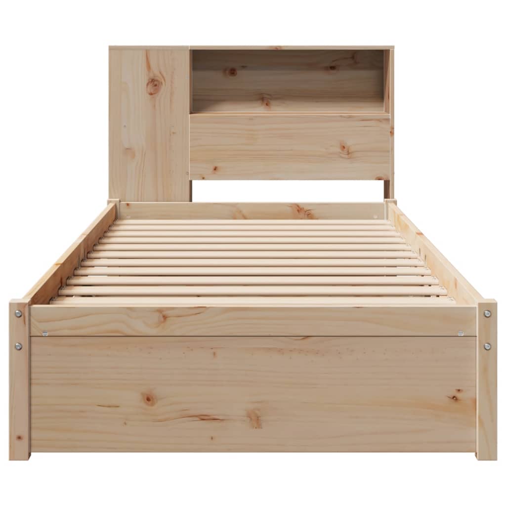 Giroletto con Libreria senza Materasso 75x190 cm in Legno Pino | homemem39