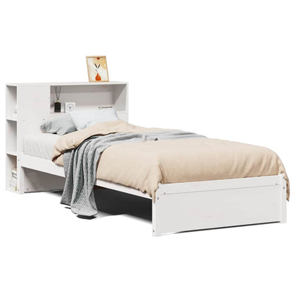 Letto con Libreria senza Materasso 75x190 cm in Legno Pino | homemem39