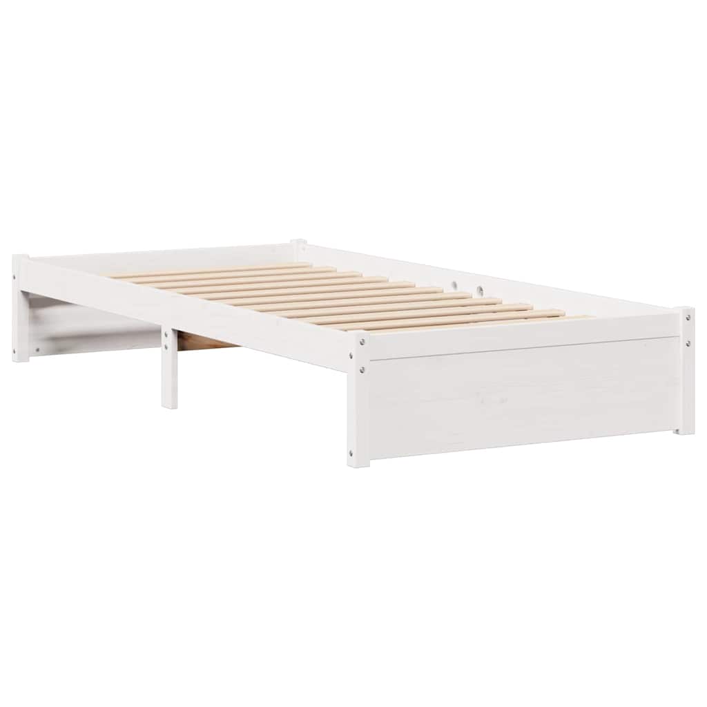 Letto con Libreria senza Materasso 75x190 cm in Legno Pino | homemem39