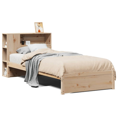 Letto Libreria senza Materasso 90x200 cm Legno Massello Pino - homemem39