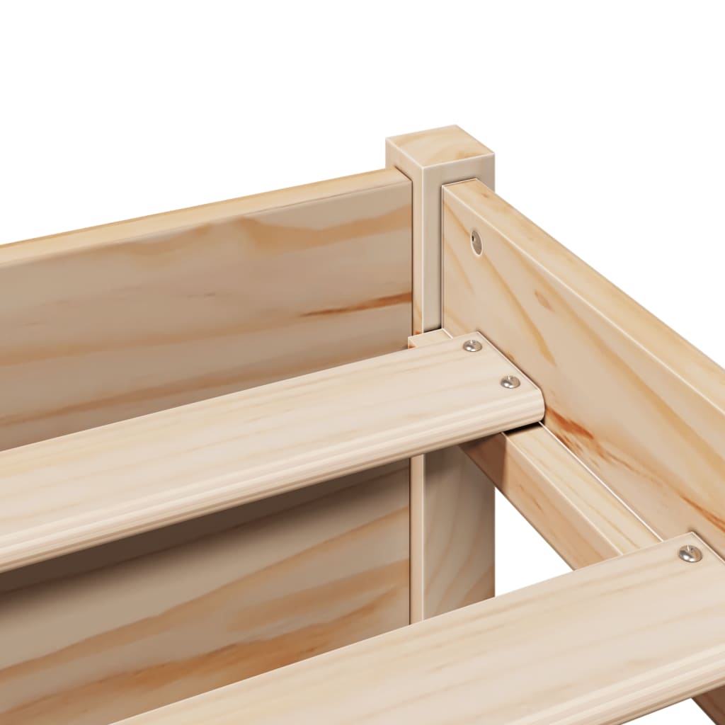 Letto Libreria senza Materasso 100x200 cm in Legno di Pino - homemem39