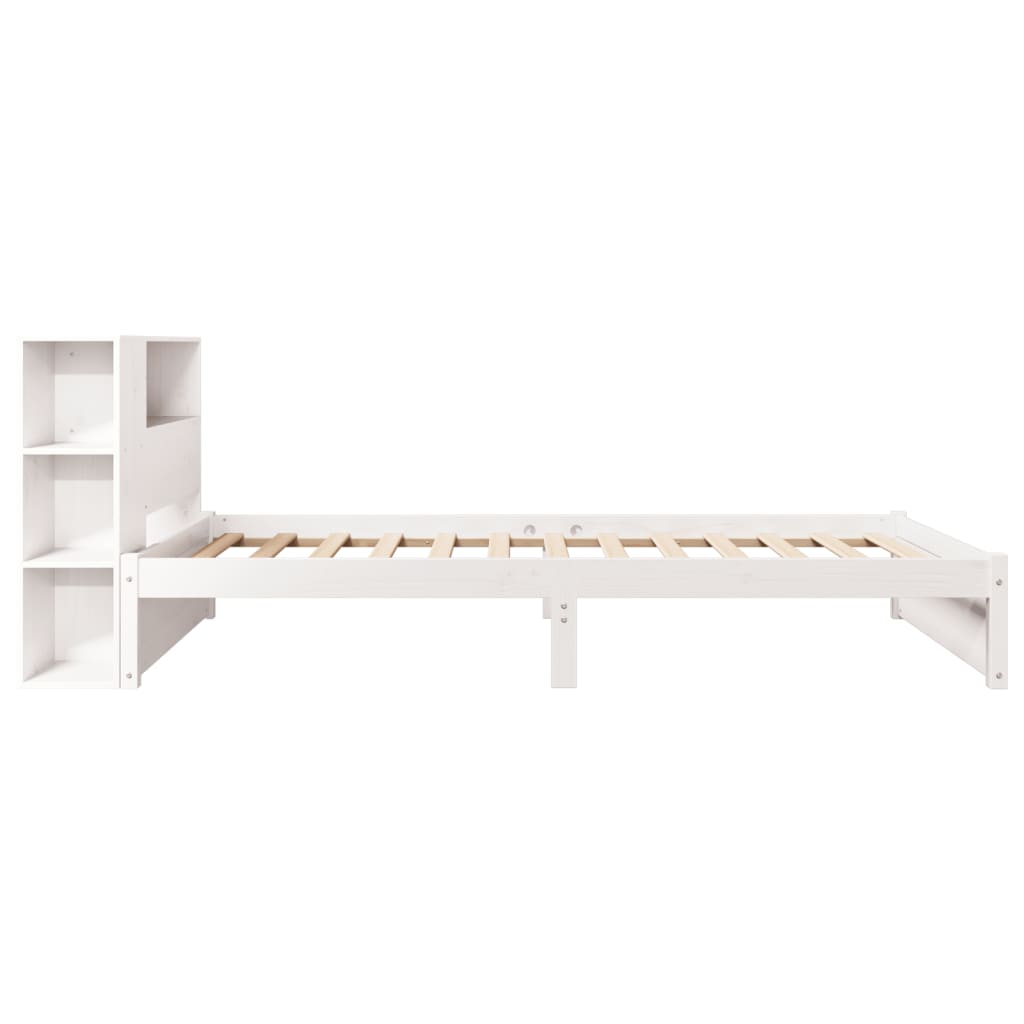 Letto Libreria senza Materasso Bianco 100x200 cm Legno di Pino - homemem39