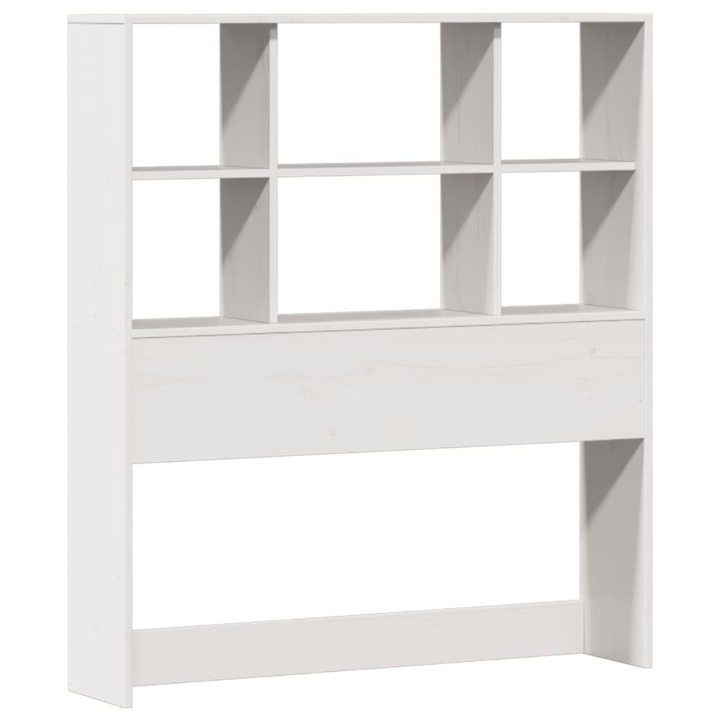 Letto Libreria senza Materasso Bianco 90x190 cm Massello Pino