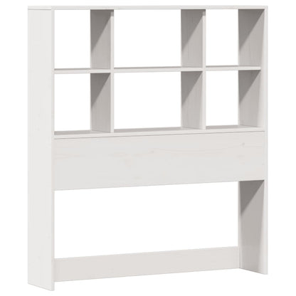 Letto Libreria senza Materasso Bianco 90x190 cm Massello Pino