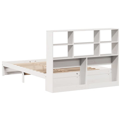 Letto Libreria senza Materasso Bianco 140x190 cm Legno di Pino - homemem39