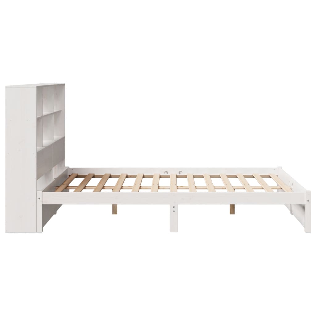 Letto Libreria senza Materasso Bianco 120x200 cm Legno di Pino - homemem39