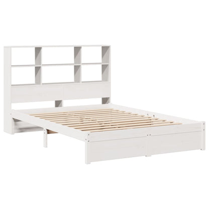 Letto Libreria senza Materasso Bianco 140x200 cm Legno di Pino - homemem39