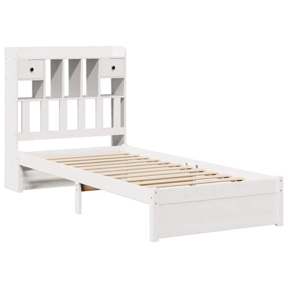 Letto con Libreria senza Materasso 75x190 cm in Legno Pino - homemem39
