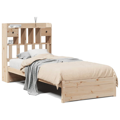 Letto Libreria senza Materasso 90x190 cm Legno Massello Pino - homemem39