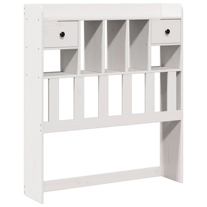 Letto Libreria senza Materasso Bianco 90x190 cm Massello Pino - homemem39