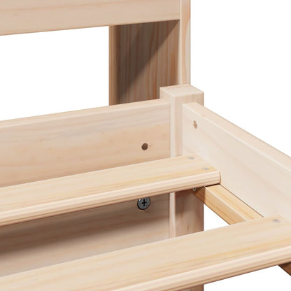 Letto Libreria senza Materasso 90x200 cm Legno Massello Pino - homemem39