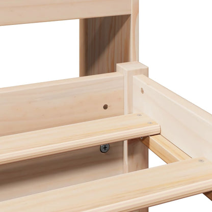 Letto Libreria senza Materasso 100x200 cm in Legno di Pino - homemem39