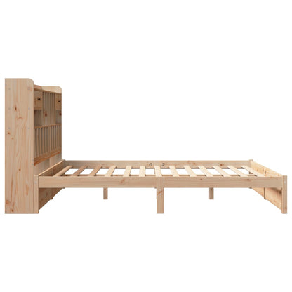 Letto Libreria senza Materasso 180x200 cm in Legno di Pino - homemem39