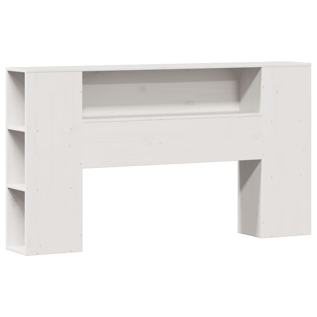 Letto Libreria senza Materasso Bianco 140x190 cm Legno di Pino | homemem39