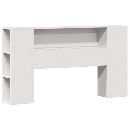Letto Libreria senza Materasso Bianco 140x190 cm Legno di Pino | homemem39