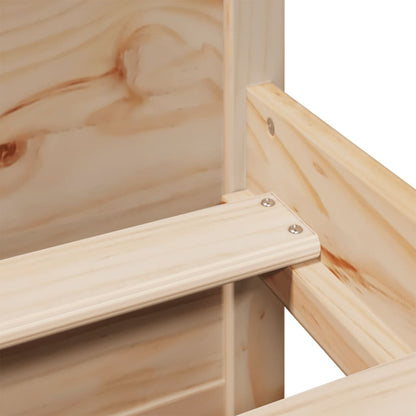 Letto Libreria senza Materasso 150x200 cm in Legno di Pino - homemem39