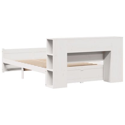 Letto Libreria senza Materasso Bianco 160x200 cm Legno di Pino - homemem39