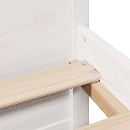 Letto Libreria senza Materasso Bianco 160x200 cm Legno di Pino - homemem39