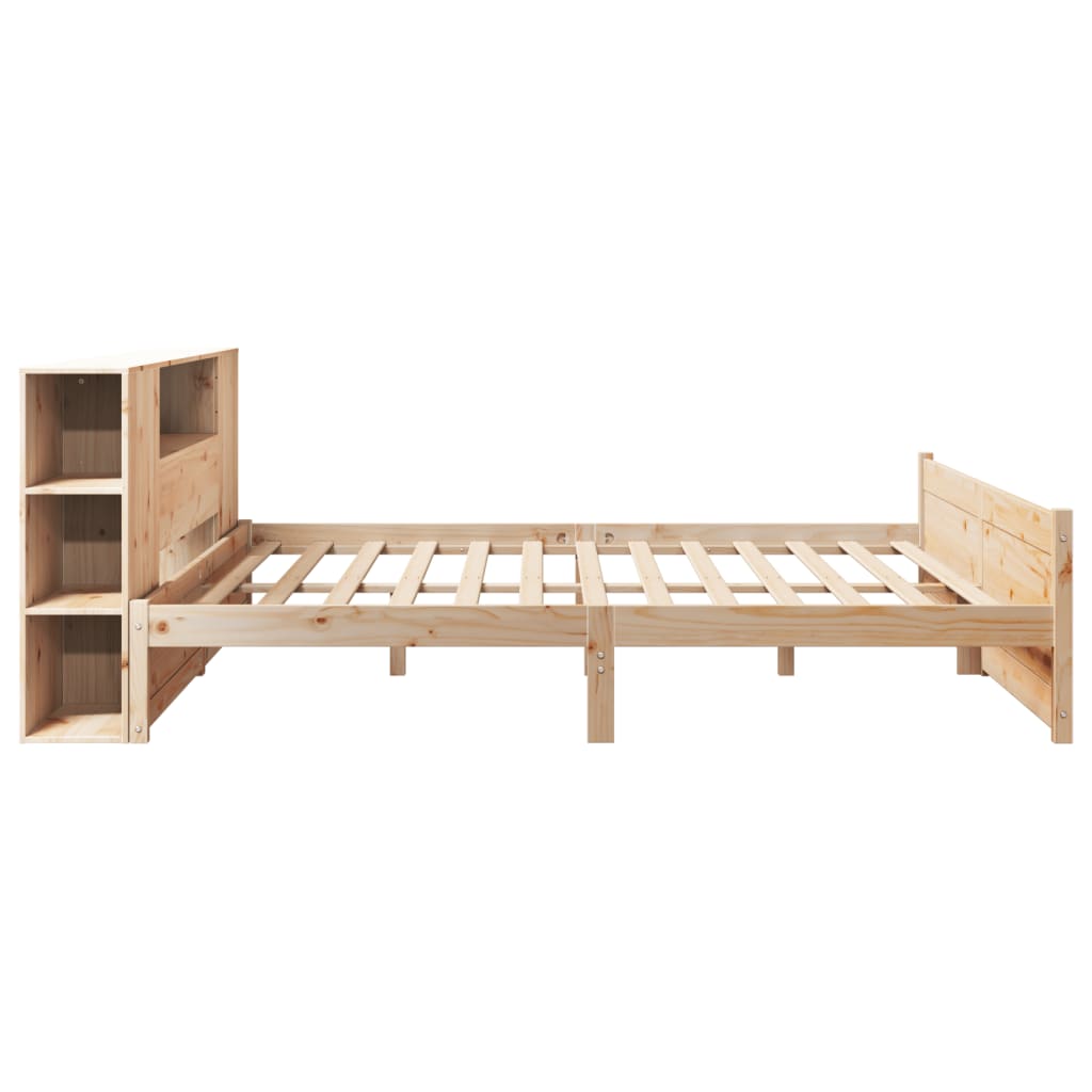 Letto Libreria senza Materasso 180x200 cm in Legno di Pino - homemem39