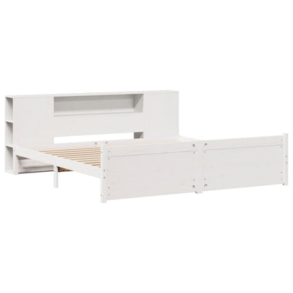 Giroletto con Libreria senza Materasso 180x200 cm in Legno Pino - homemem39