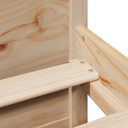 Letto Libreria senza Materasso 200x200 cm in Legno di Pino - homemem39