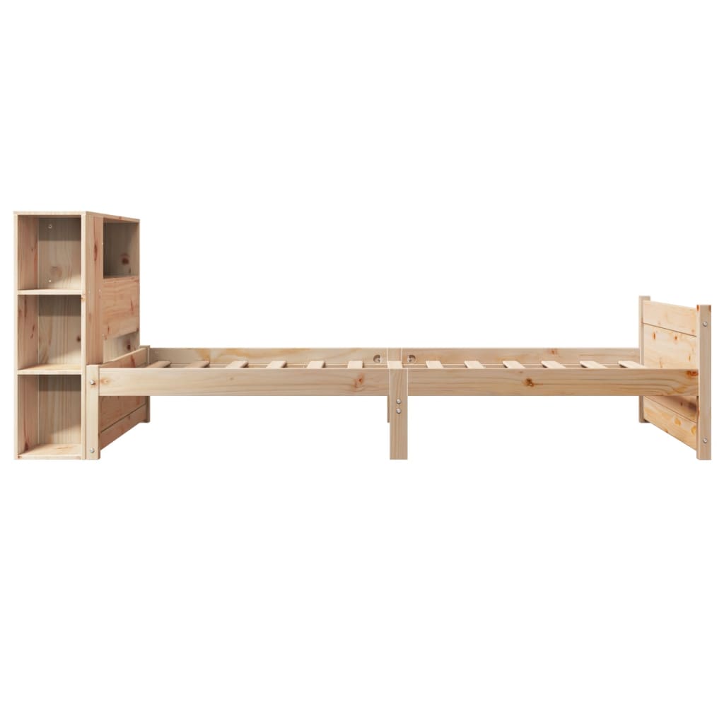 Giroletto con Libreria senza Materasso 75x190 cm in Legno Pino - homemem39