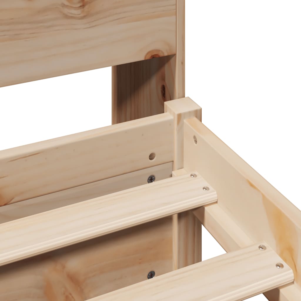 Giroletto con Libreria senza Materasso 75x190 cm in Legno Pino - homemem39