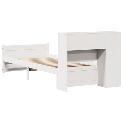 Letto con Libreria senza Materasso 75x190 cm in Legno Pino