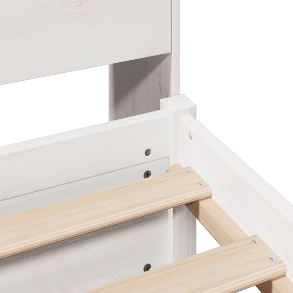 Letto con Libreria senza Materasso 75x190 cm in Legno Pino