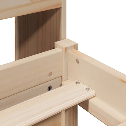 Letto Libreria senza Materasso 120x190 cm in Legno di Pino