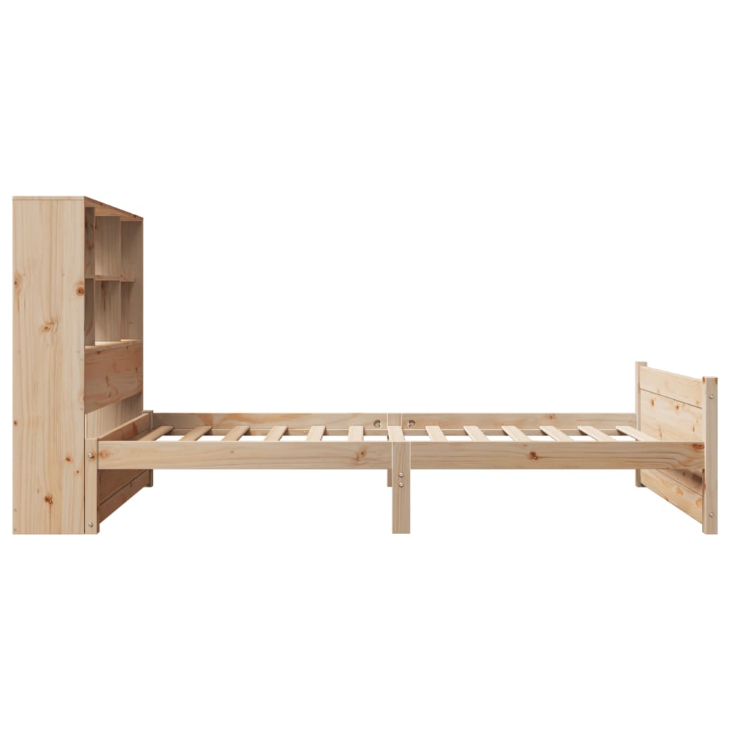 Letto Libreria senza Materasso 90x200 cm Legno Massello Pino - homemem39