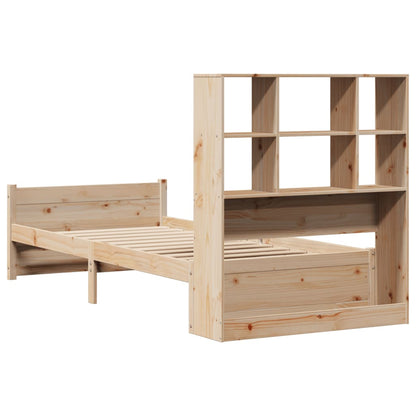 Letto Libreria senza Materasso 90x200 cm Legno Massello Pino - homemem39
