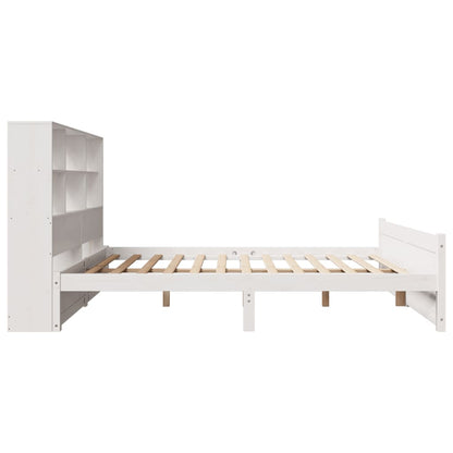 Letto Libreria senza Materasso Bianco 140x200 cm Legno di Pino - homemem39