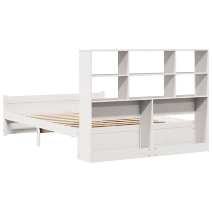 Letto Libreria senza Materasso Bianco 140x200 cm Legno di Pino - homemem39