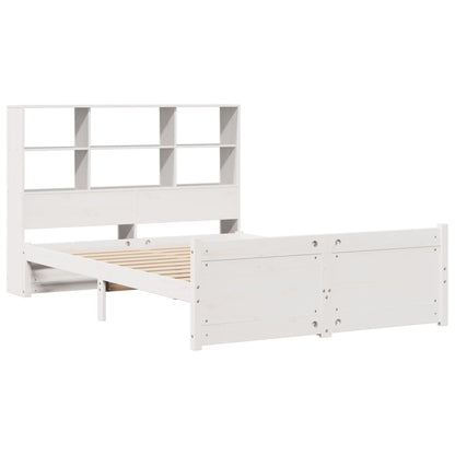 Letto Libreria senza Materasso Bianco 160x200 cm Legno di Pino - homemem39