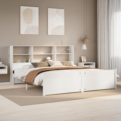 Giroletto con Libreria senza Materasso 180x200 cm in Legno Pino - homemem39