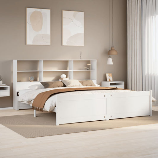 Giroletto con Libreria senza Materasso 180x200 cm in Legno Pino - homemem39