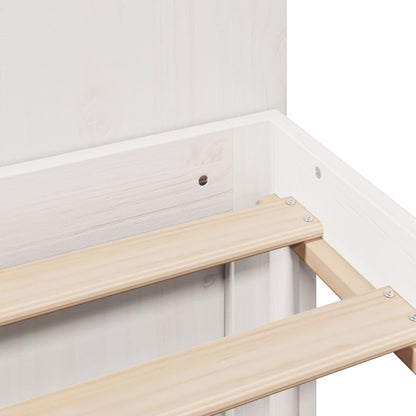Letto Libreria senza Materasso Bianco 150x200 cm Legno di Pino - homemem39