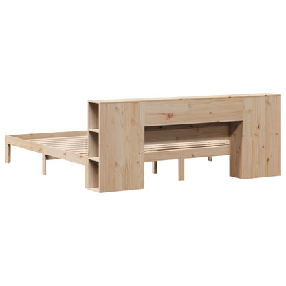 Letto Libreria senza Materasso 200x200 cm in Legno di Pino - homemem39