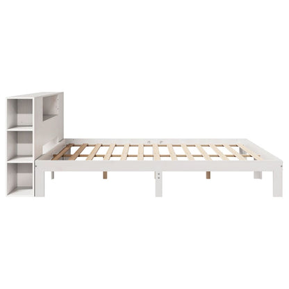 Letto Libreria senza Materasso Bianco 200x200 cm Legno di Pino - homemem39