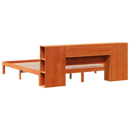 Letto Libreria senza Materasso Marrone Cera 180x200 cm in Pino - homemem39