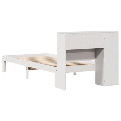 Letto con Libreria senza Materasso 75x190 cm in Legno Pino | homemem39