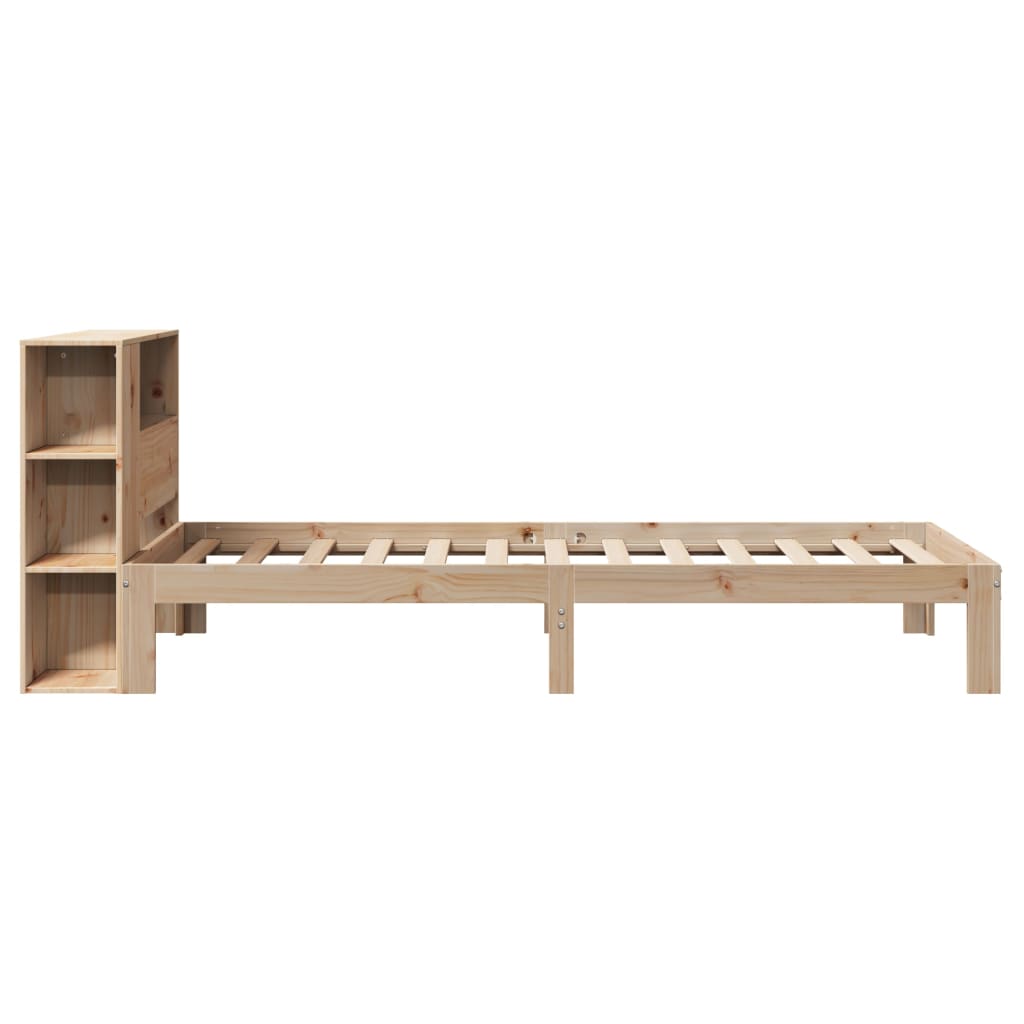 Letto Libreria senza Materasso 90x190 cm Legno Massello Pino - homemem39