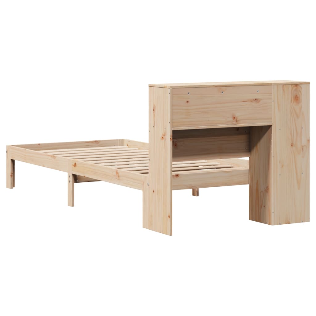 Letto Libreria senza Materasso 90x200 cm Legno Massello Pino - homemem39